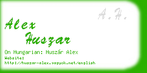 alex huszar business card